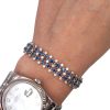 8 Carat Sapphire Diamond Bracelet 18k Worn