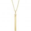 Engravable Four Sided Bar Necklace