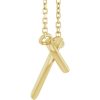 Interlocking Double Heart Necklace Yellow Gold Side