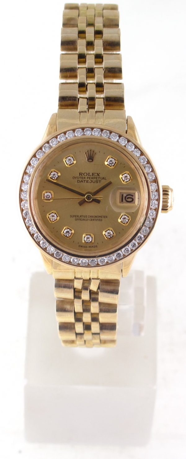 Pre-Owned Ladies Rolex Datejust (1980's) 18kt Yellow Gold Model 6517 Front