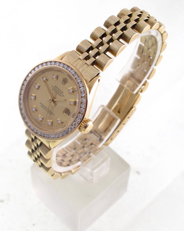Pre-Owned Ladies Rolex Datejust (1980's) 18kt Yellow Gold Model 6517 Left