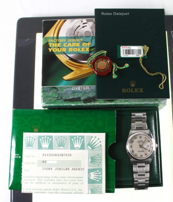 Pre-Owned Rolex 36MM Datejust (2001) Stainless Steel#16200 b and p