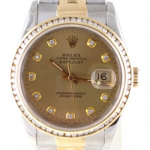 Pre-Owned Rolex 36mm Two Tone Datejust (1988) 16233 Front Close