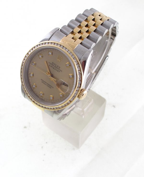Pre-Owned Rolex 36mm Two Tone Datejust (1988) 16233 Left