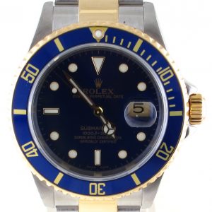 Pre-Owned Rolex 40MM Two Tone Submariner (2005) Model 16613 Front Close