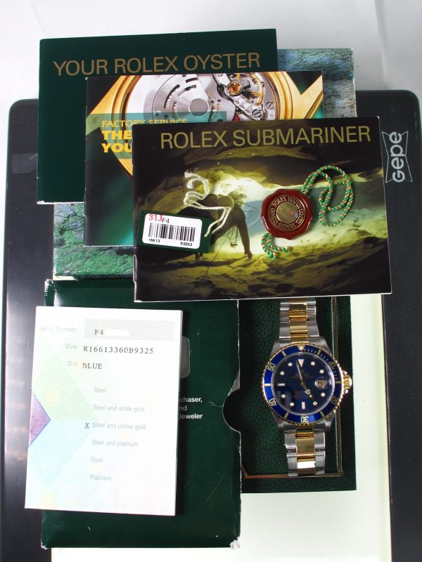 Pre-Owned Rolex 40MM Two Tone Submariner (2005) Model 16613 b and p