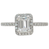 1.27ctw Emerald Diamond Halo Engagement Ring GIA Certified (1)
