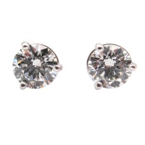 1.62 Round Diamond Stud Earrings
