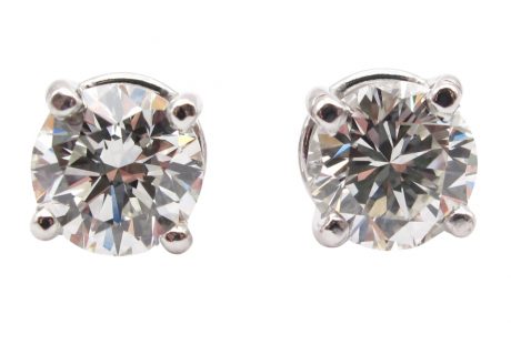 1.88 Round Diamond Stud Earrings