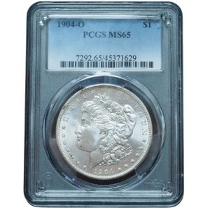 1904 O Morgan Silver Dollar MS65 PCGS Bright White