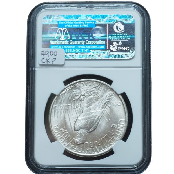 1921 Peace Dollar High Relief MS63 NGC