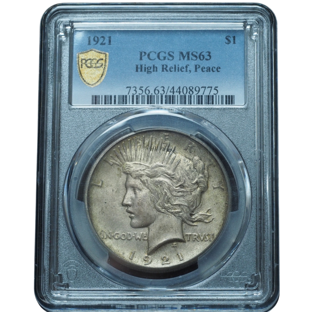 1921 Peace Dollar High Relief MS63 PCGS #775