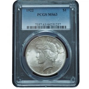 1922 Peace Dollar MS63 PCGS