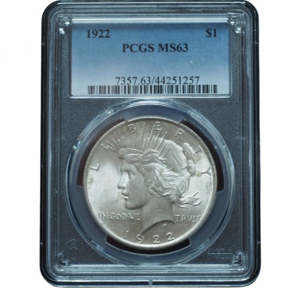 1922 Peace Dollar MS63 PCGS