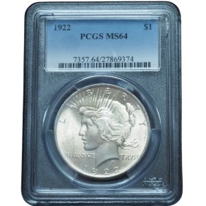 1922 Peace Dollar MS64 PCGS
