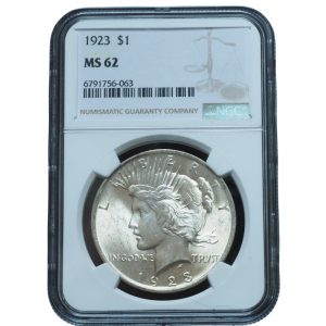 1923 Peace Dollar MS62 NGC