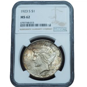 1923 S Peace Dollar MS62 NGC