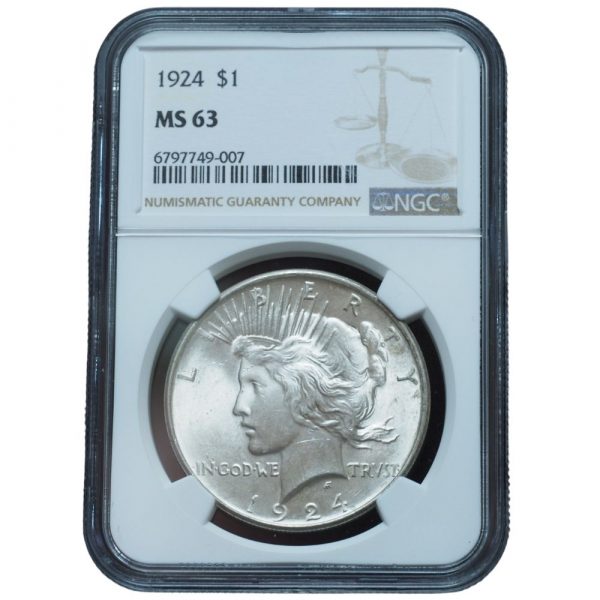 1924 Peace Dollar MS63 NGC
