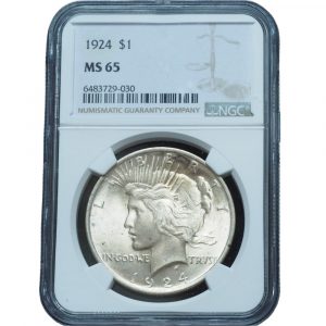 1924 Peace Dollar MS65 NGC