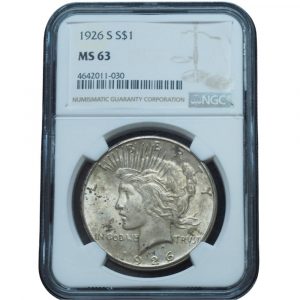 1926 S Peace Dollar MS63 NGC