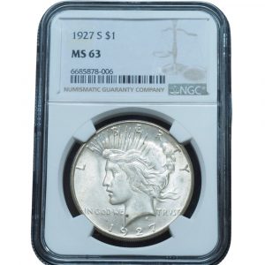 1927 S Peace Dollar MS63 NGC