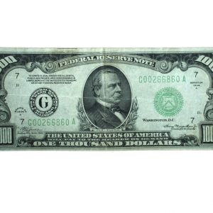 1934 A $1000 Federal Reserve Note Chicago Very Fine