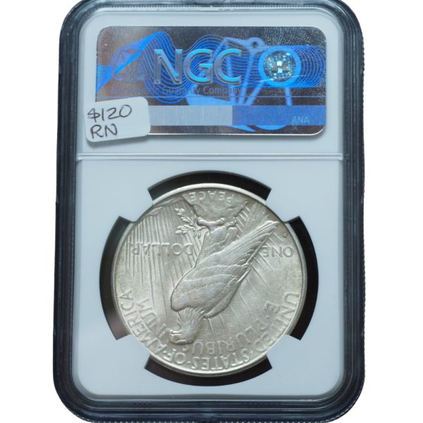 1934 D Peace Dollar AU58 NGC