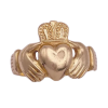 Claddagh Vintage Celtic Ring 14K Solid Gold Unisex Style and Size