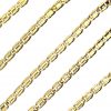 Fancy Beveled Flat Chain Link Necklace 14K Yellow Gold ~ 21 1/2