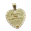 'For My Mom' 'Thanks For Everything' Pendant 14K Yellow Gold back