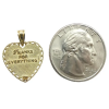 'For My Mom' 'Thanks For Everything' Pendant 14K Yellow Gold size comparison