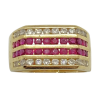 Handsome Ruby and Diamond Mens Ring 14K Gold 1.68 Carats TGW