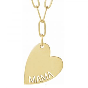 Mama Heart Gold Necklace