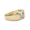 Men's Diamond .35 Carat Solitaire Ring 10k Gold Two-Tone side view