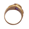 Men's Lab Alexandrite Ring 6.22 Carat 14K Gold, June Birthstone top view