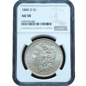 1880 O Morgan Silver Dollar AU58 NGC
