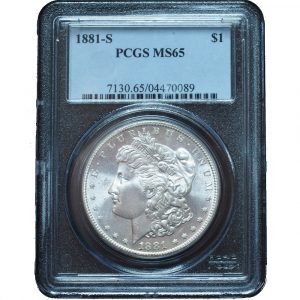 1881 S Morgan Silver Dollar MS65 PCGS