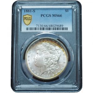 1881 S Morgan Silver Dollar MS66 PCGS