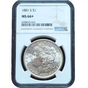 1881 S Morgan Silver Dollar MS66+ NGC