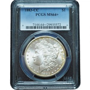 1883 CC Morgan Silver Dollar MS64+ PCGS
