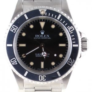 Pre-Owned Rolex 40MM No Date Submariner (1991) Stainless Steel 14060 Front Close