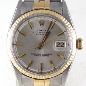 Pre-Owned Vintage Rolex Datejust (1960) Two Tone Model 1601 Front Close