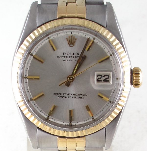 Pre-Owned Vintage Rolex Datejust (1960) Two Tone Model 1601 Front Close