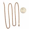 Rope Chain Link Necklace 14K Rose Gold Coin Size Comparison