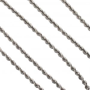 Rope Chain Link Necklace 18K White Gold ~ 20" ~ 4.2 Grams Chain