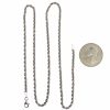 Rope Chain Link Necklace 18K White Gold ~ 20