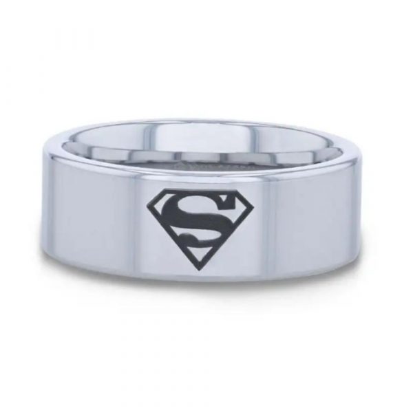 Superman Silver Ring- Tungsten