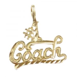 14k Gold #1 Coach Charm