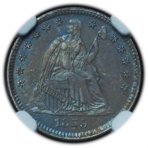 1859 Seated Liberty Half Dime MS62 NGC