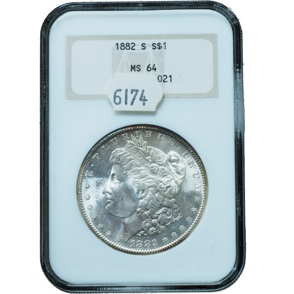 1882-S Morgan Dollar MS64 NGC Old Holder